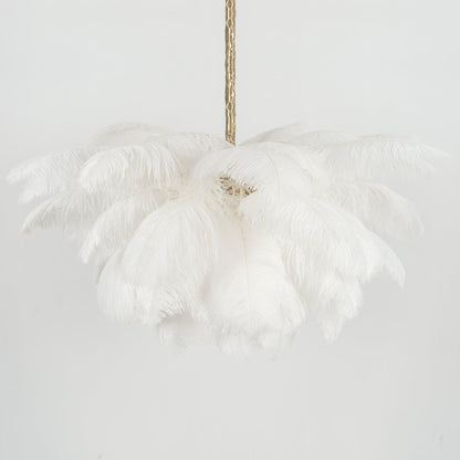 Veren Kroonluchter 56 Handgekleurde Pluimen Messing Fitting Goud Zilver Hollywood Glamour Statement Verlichting