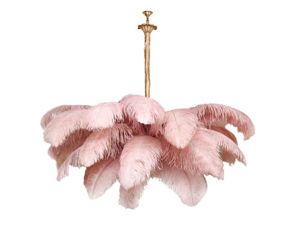 Veren Kroonluchter 56 Handgekleurde Pluimen Messing Fitting Goud Zilver Hollywood Glamour Statement Verlichting