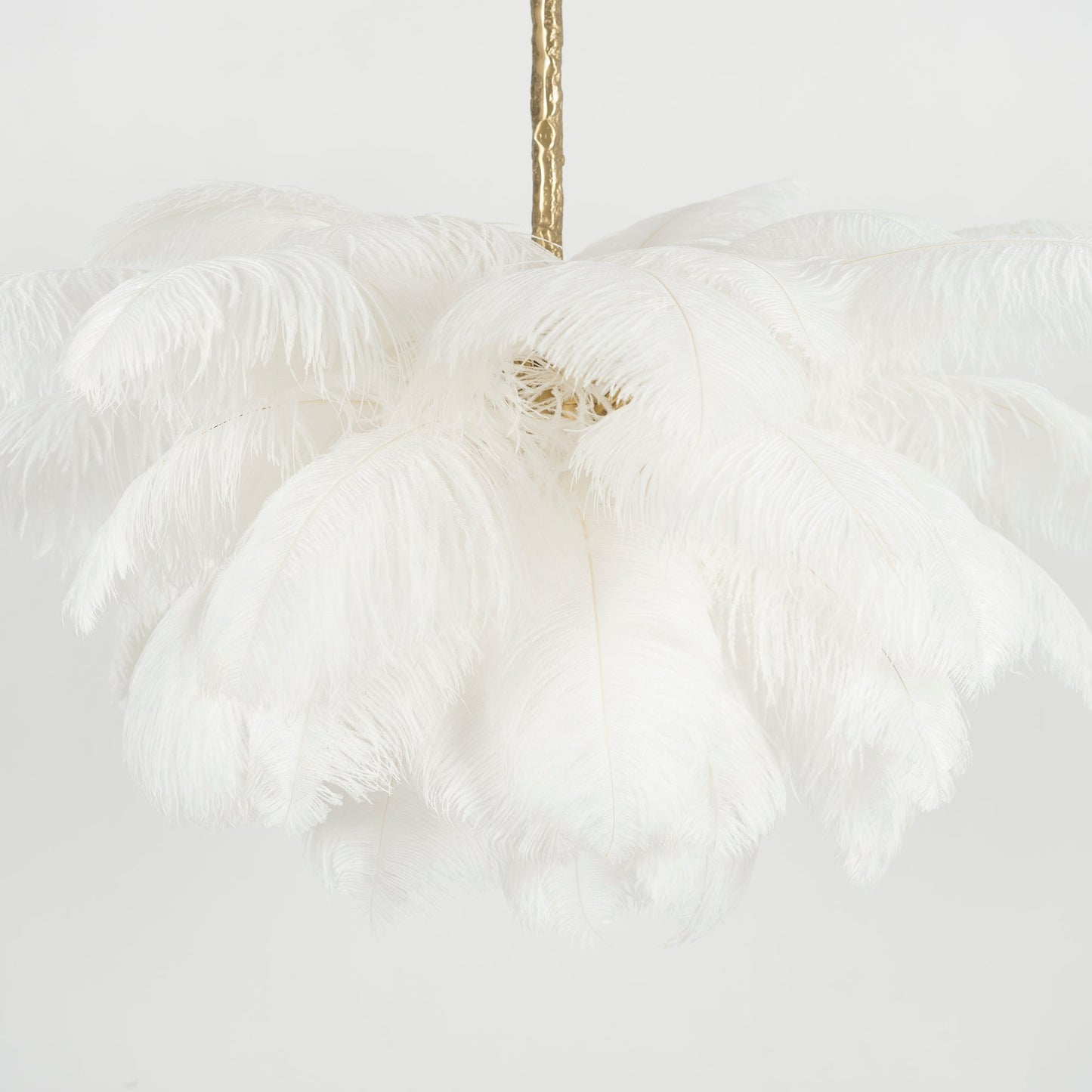 Veren Kroonluchter 56 Handgekleurde Pluimen Messing Fitting Goud Zilver Hollywood Glamour Statement Verlichting