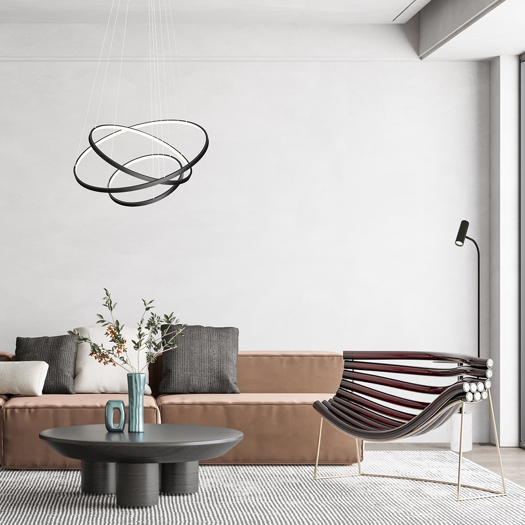 LED Hanglamp Ringen 70-55-40cm Dimbaar Aluminium Design