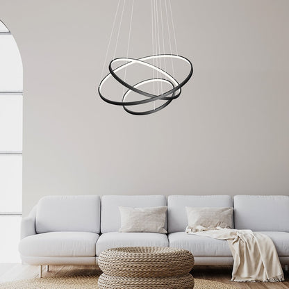 LED Hanglamp Ringen 70-55-40cm Dimbaar Aluminium Design