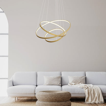 LED Hanglamp Ringen 70-55-40cm Dimbaar Aluminium Design