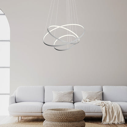 LED Hanglamp Ringen 70-55-40cm Dimbaar Aluminium Design