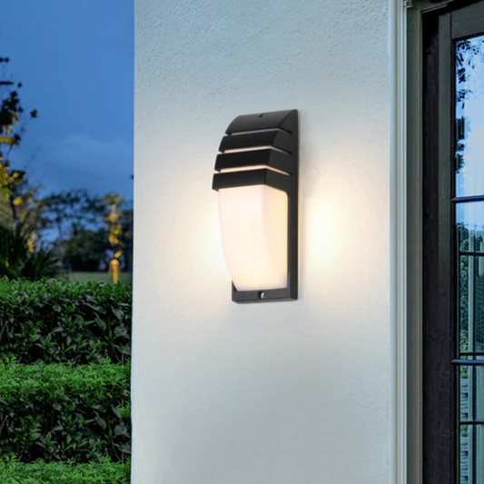 Buitenlamp Met Bewegingssensor LED IP65 Zwart Aluminium Wandlamp