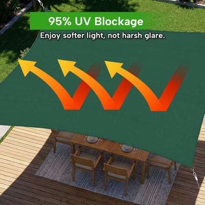 Rechthoekig Waterdicht Schaduwzeil voor Terras Tuin en Zwembad