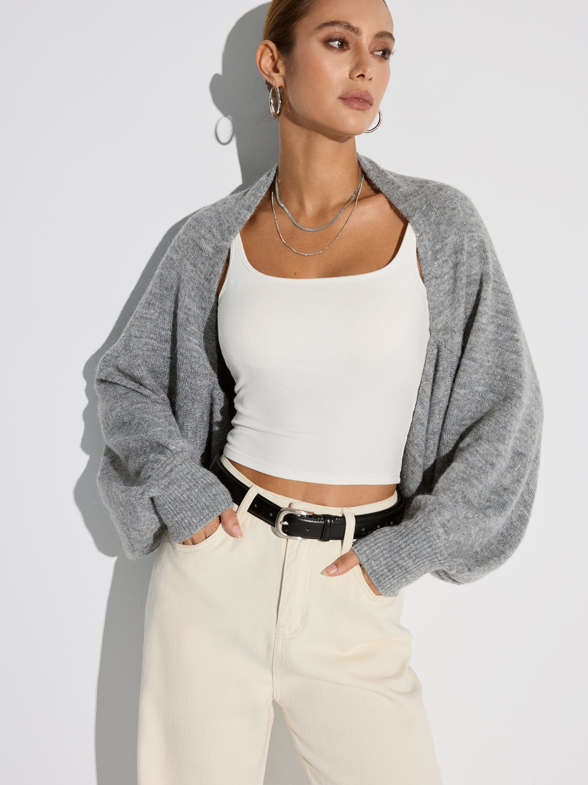Dames Vest Comfy Pofmouwen Elegante Trendy - StudioMarella