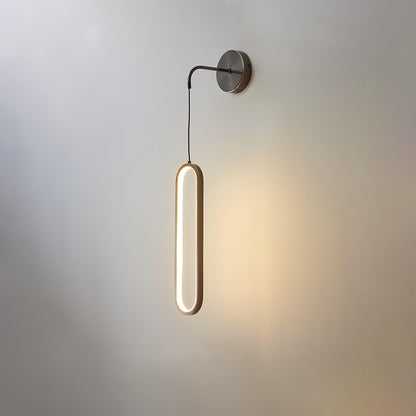 Hangende Wandlamp LED Messing Acryl 68cm Dimbaar Woonkamer Slaapkamer Gang Modern