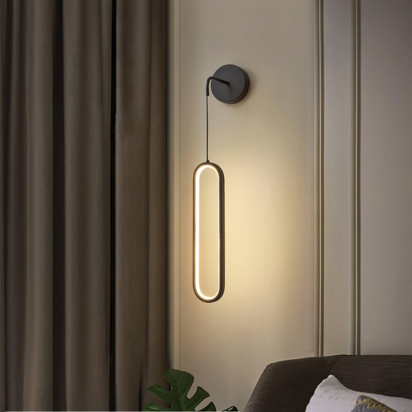 Hangende Wandlamp LED Messing Acryl 68cm Dimbaar Woonkamer Slaapkamer Gang Modern