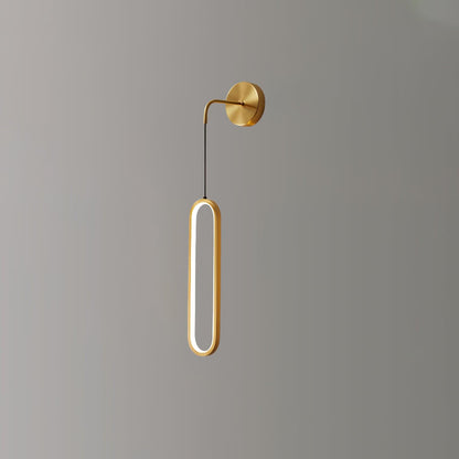 Hangende Wandlamp LED Messing Acryl 68cm Dimbaar Woonkamer Slaapkamer Gang Modern