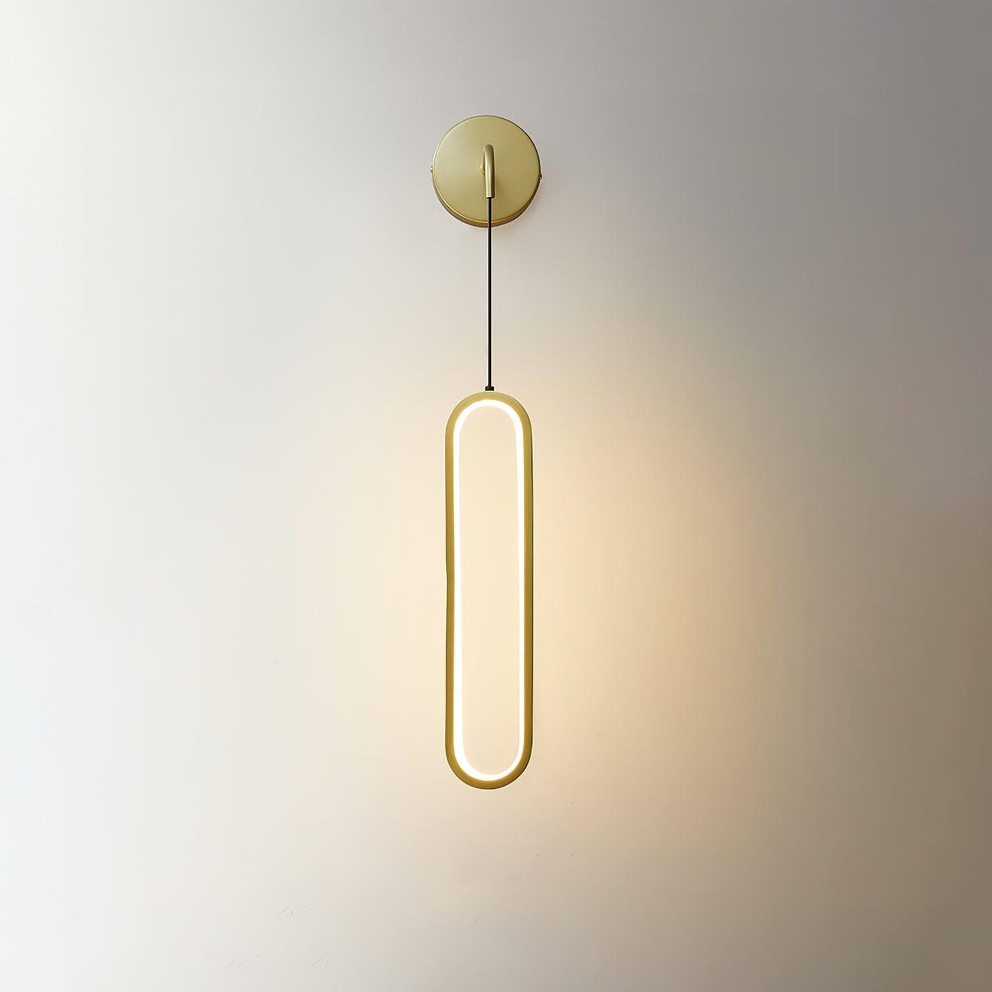 Hangende Wandlamp LED Messing Acryl 68cm Dimbaar Woonkamer Slaapkamer Gang Modern