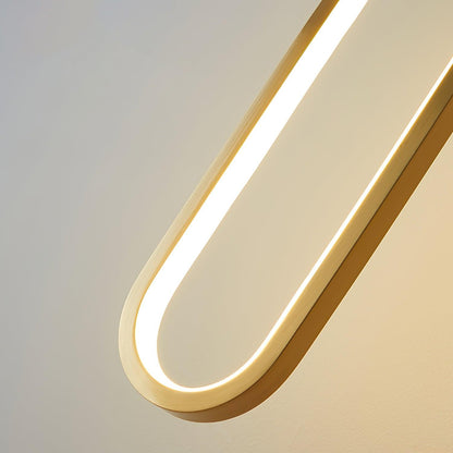 Hangende Wandlamp LED Messing Acryl 68cm Dimbaar Woonkamer Slaapkamer Gang Modern