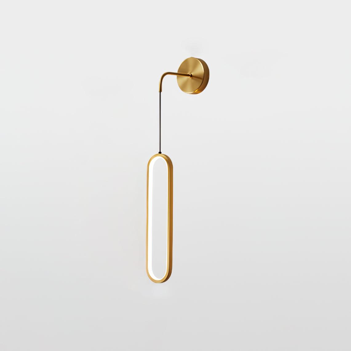 Hangende Wandlamp LED Messing Acryl 68cm Dimbaar Woonkamer Slaapkamer Gang Modern