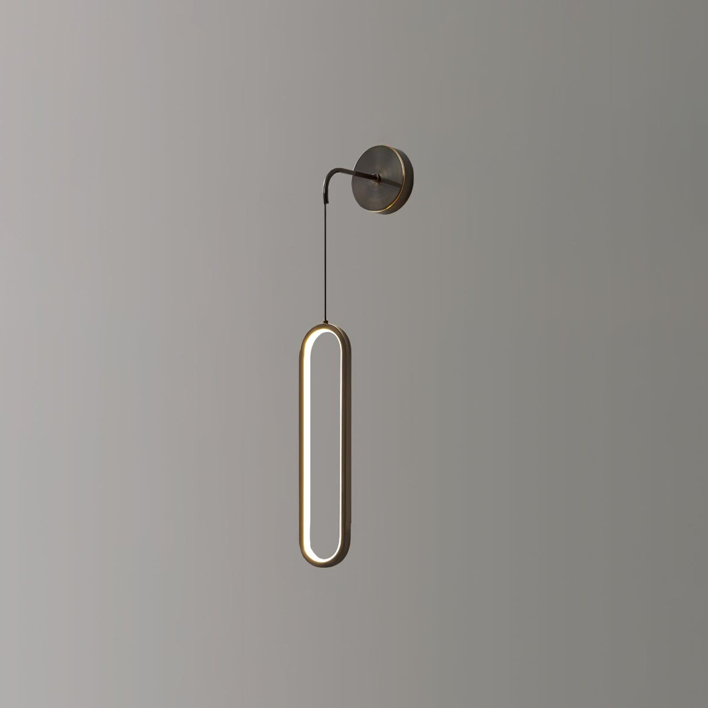 Hangende Wandlamp LED Messing Acryl 68cm Dimbaar Woonkamer Slaapkamer Gang Modern