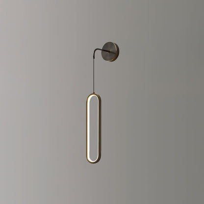Hangende Wandlamp LED Messing Acryl 68cm Dimbaar Woonkamer Slaapkamer Gang Modern