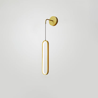 Hangende Wandlamp LED Messing Acryl 68cm Dimbaar Woonkamer Slaapkamer Gang Modern