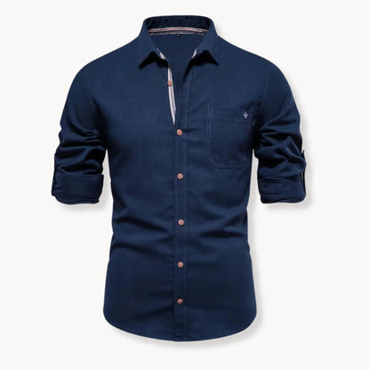 Overhemd met button-down kraag en borstzak