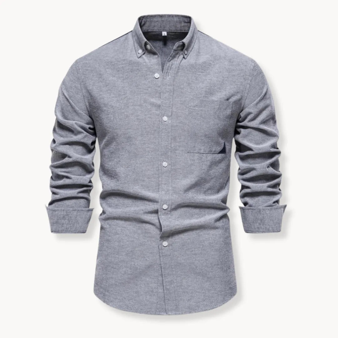 Mannen Overhemd met Borstzak en Button-Down Kraag - StudioMarella
