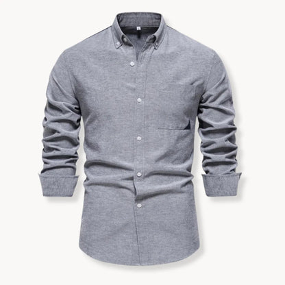 Mannen Overhemd met Borstzak en Button-Down Kraag - StudioMarella