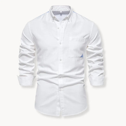 Overhemd met button-down kraag en borstzak