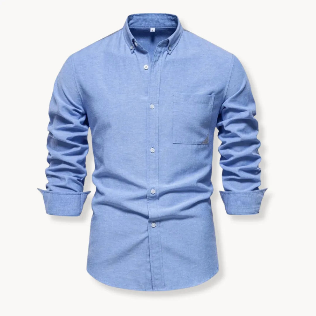 Overhemd met button-down kraag en borstzak