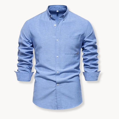 Overhemd met button-down kraag en borstzak