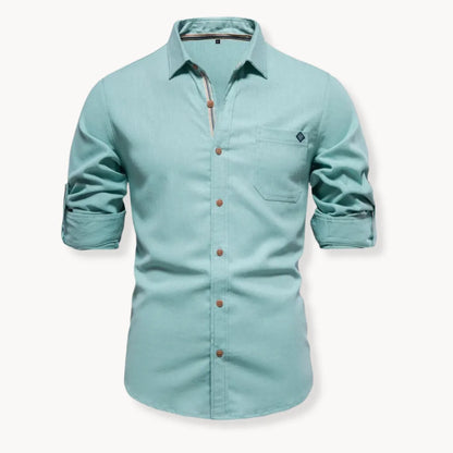 Overhemd met button-down kraag en borstzak