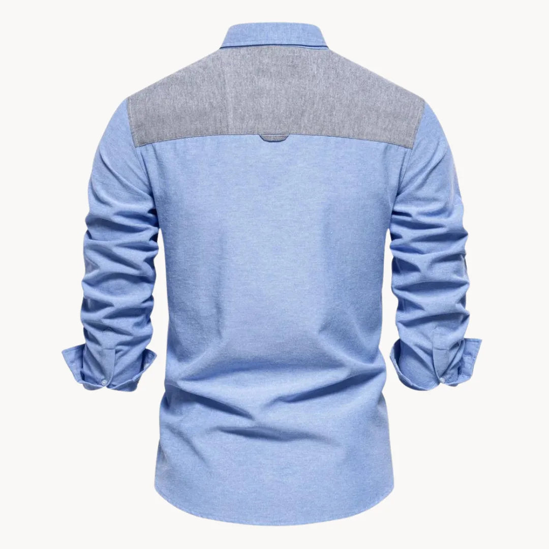 Overhemd met button-down kraag en borstzak