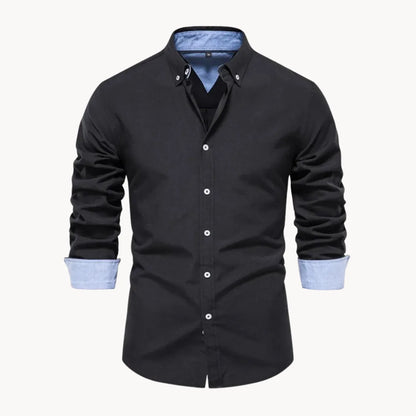 Heren Overhemd Lange Mouwen Button-Down Kraag Casual - StudioMarella