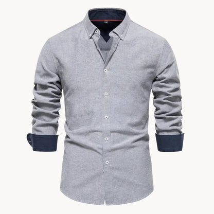 Overhemd met button-down kraag en lange mouwen