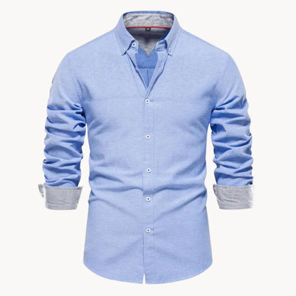 Overhemd met button-down kraag en lange mouwen