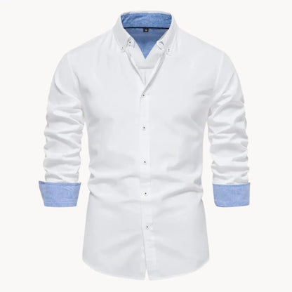 Overhemd met button-down kraag en lange mouwen
