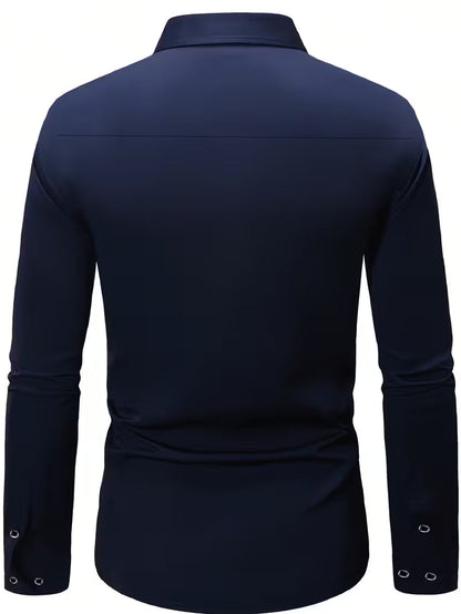 Overhemd met geometrisch patroon en slim fit