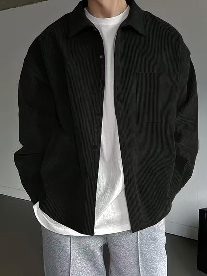Mannen Overhemd Losse Fit met Puntkraag Casual Stijl - StudioMarella
