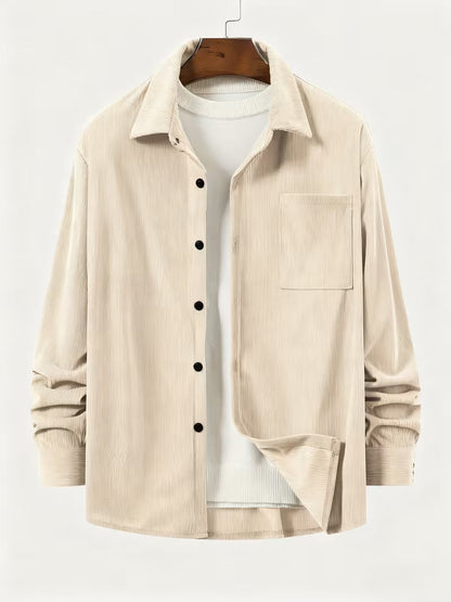 Overhemd met losse pasvorm en puntkraag