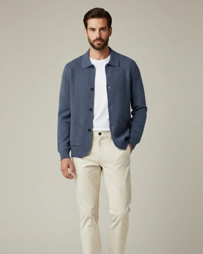 Overhemd van 100% cashmere met knoopsluiting