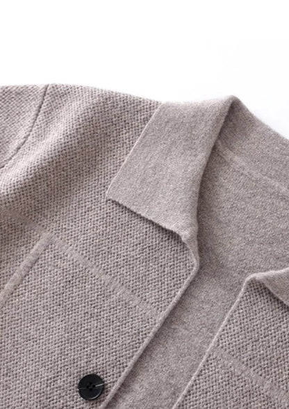 Overhemd van 100% cashmere met knoopsluiting