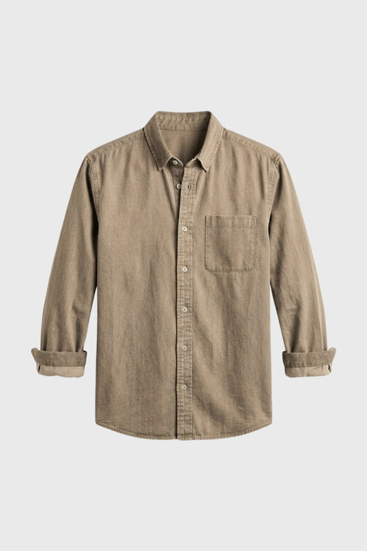 Heren Overhemd Casual Relaxed Fit met Borstzak - StudioMarella