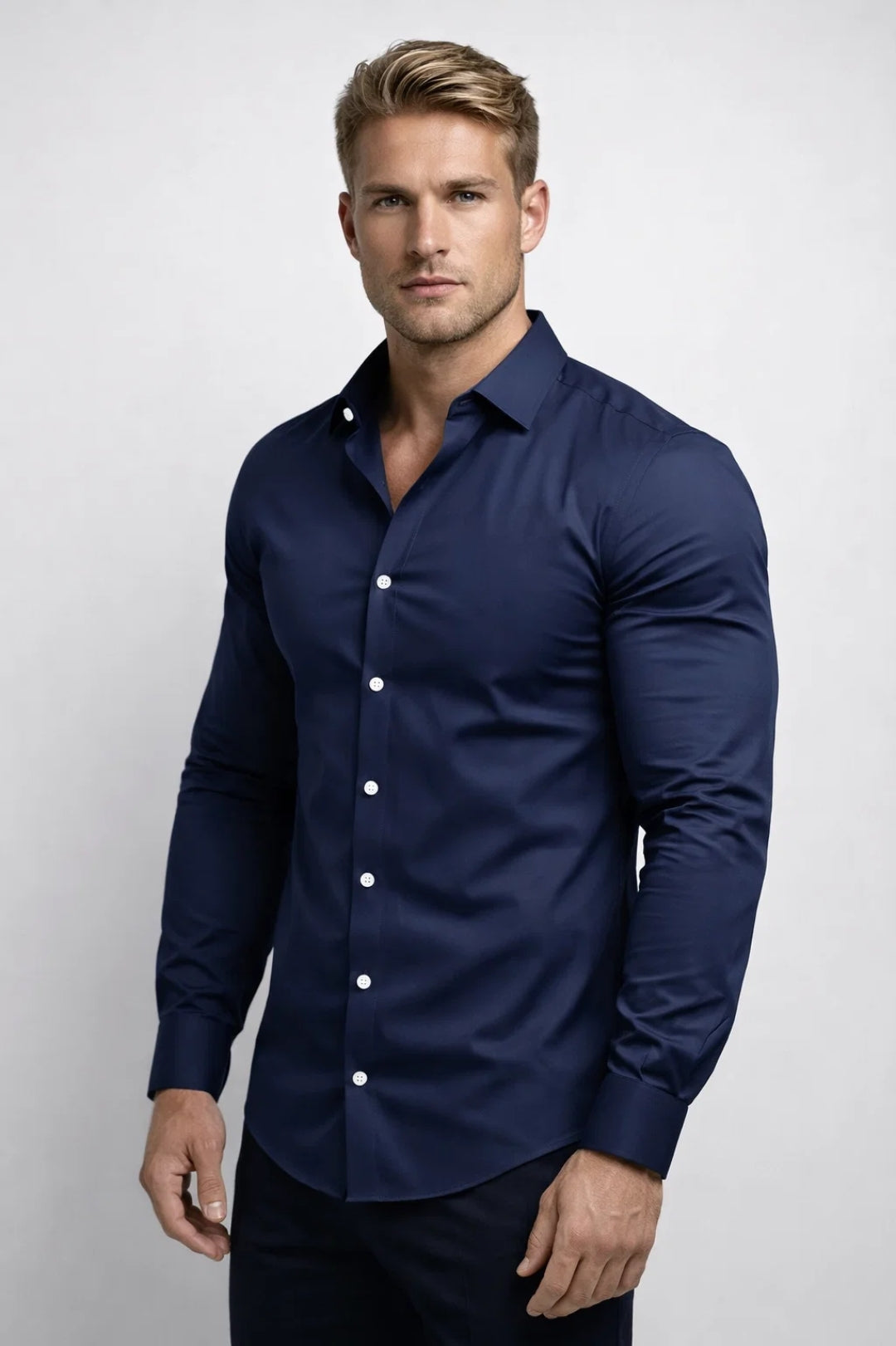 Mannen Overhemd Casual Getailleerd Comfortabel All Season