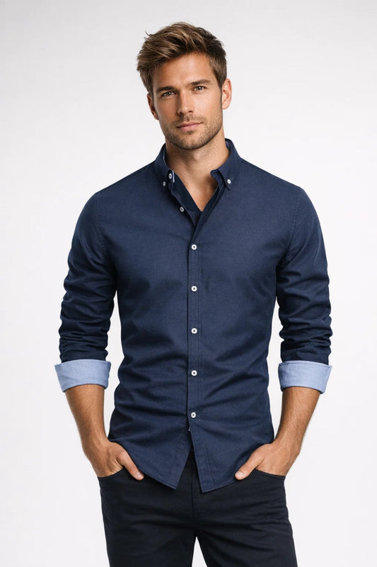 Heren Overhemd Lange Mouw Casual Comfortabel - StudioMarella