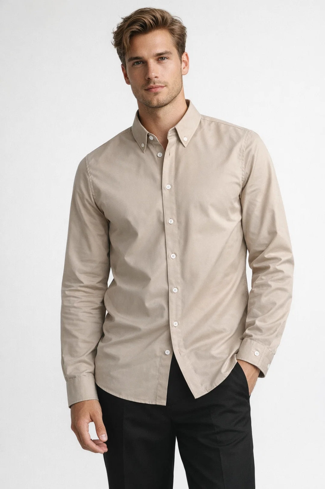Heren Overhemd Lange Mouw Comfortabel All Season - StudioMarella