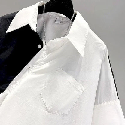 Vrouwelijke Zomerblouse met Kleurrijk Patchwork