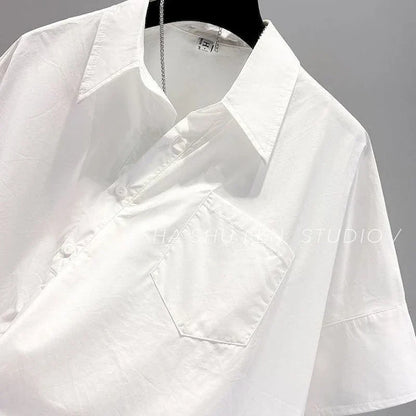 Vrouwelijke Zomerblouse met Kleurrijk Patchwork