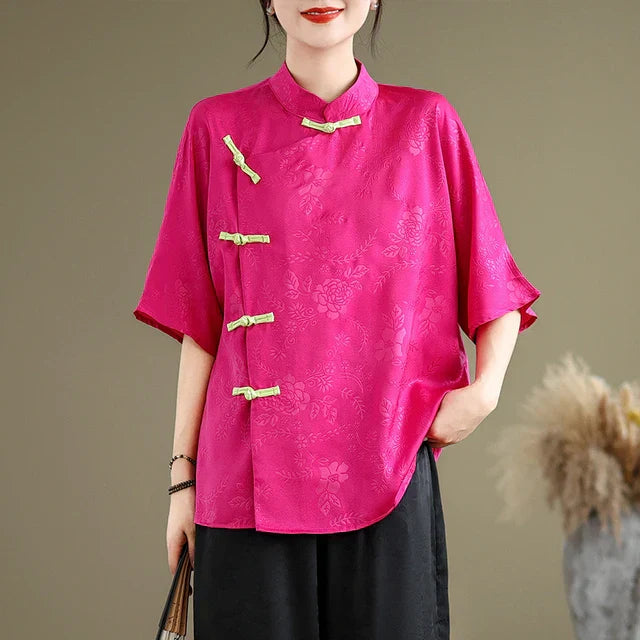 Vrouwelijke Bloemen Blouse Zomerse Stijl - StudioMarella