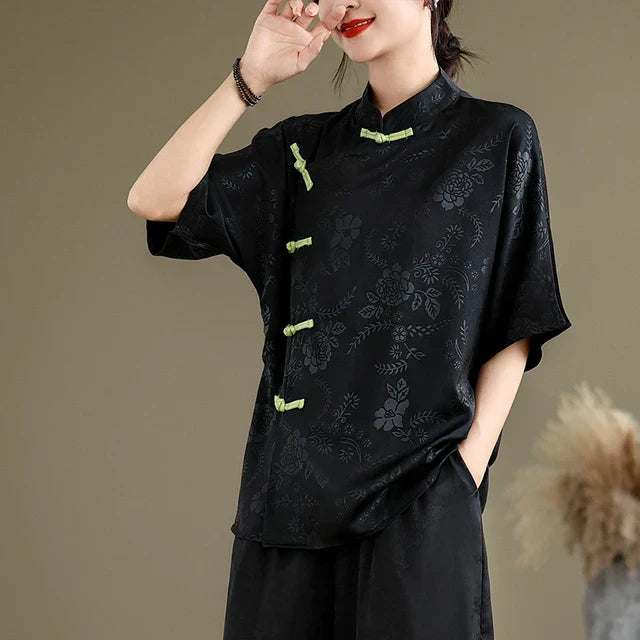Vrouwelijke Bloemen Blouse Zomerse Stijl