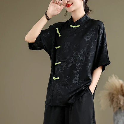 Vrouwelijke Bloemen Blouse Zomerse Stijl