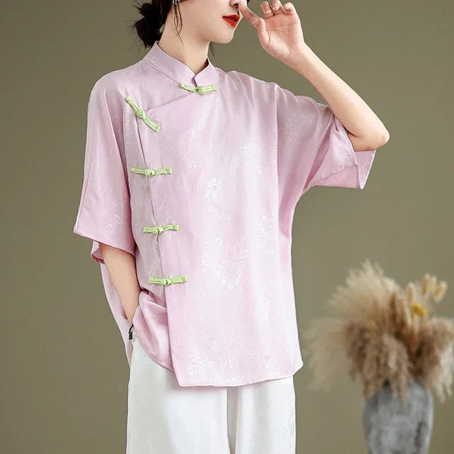 Vrouwelijke Bloemen Blouse Zomerse Stijl