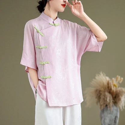 Vrouwelijke Bloemen Blouse Zomerse Stijl