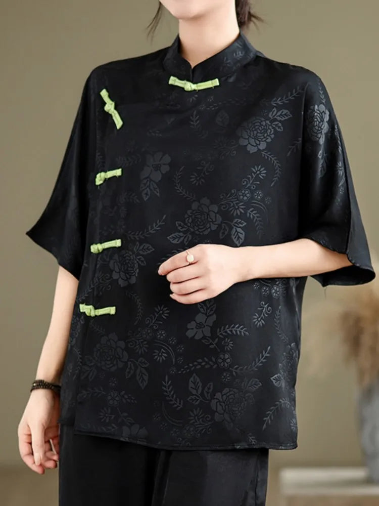 Vrouwelijke Bloemen Blouse Zomerse Stijl