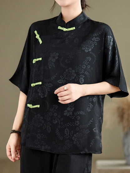 Vrouwelijke Bloemen Blouse Zomerse Stijl