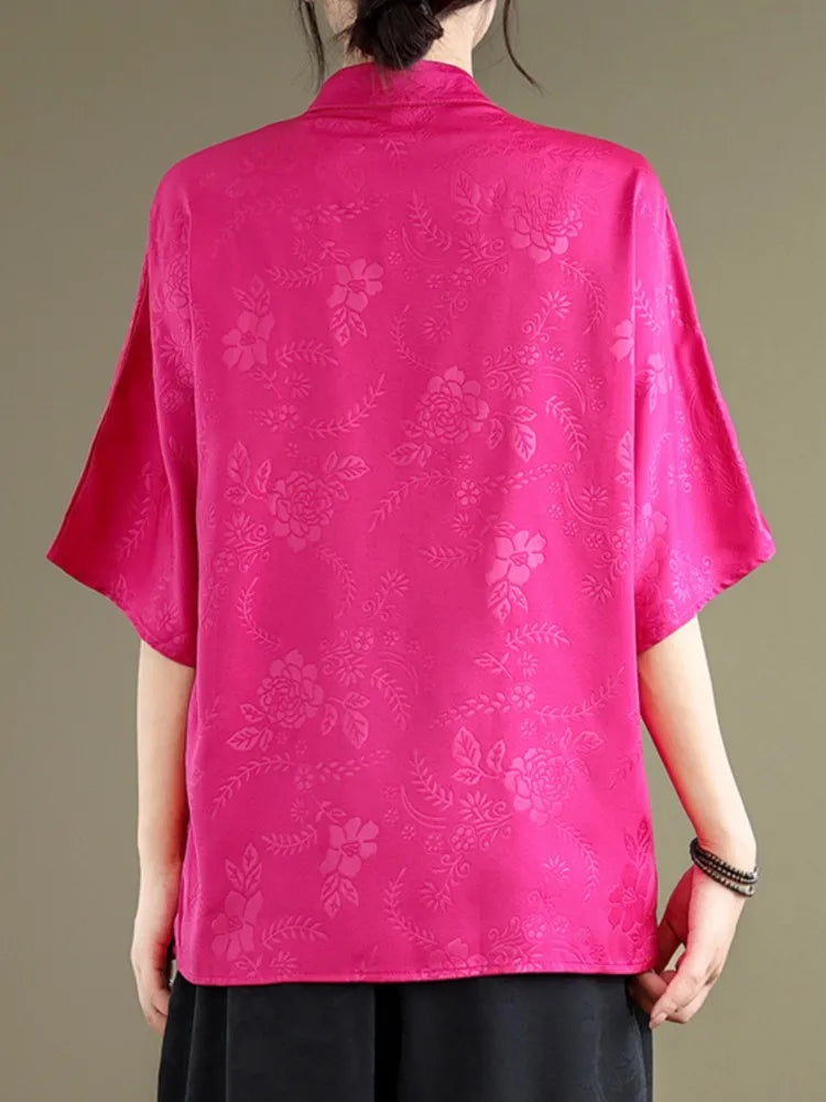 Vrouwelijke Bloemen Blouse Zomerse Stijl